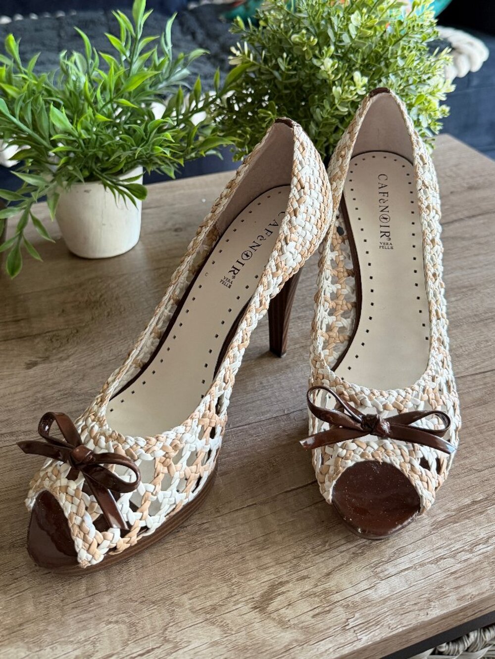 Café Noir woven heels – EU 40 (US 9–9.5)